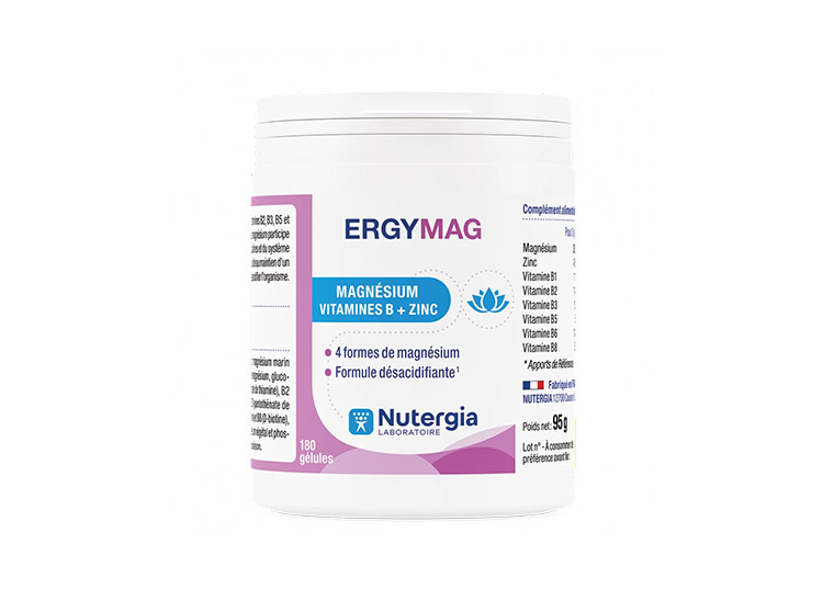 Nutergia Ergymag Magnésium, Vitamines B + Zinc - 180 gélules