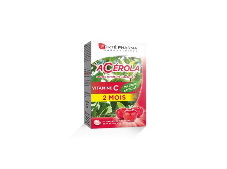 Forté Pharma Acérola goût fruits rouges - 60 comprimés