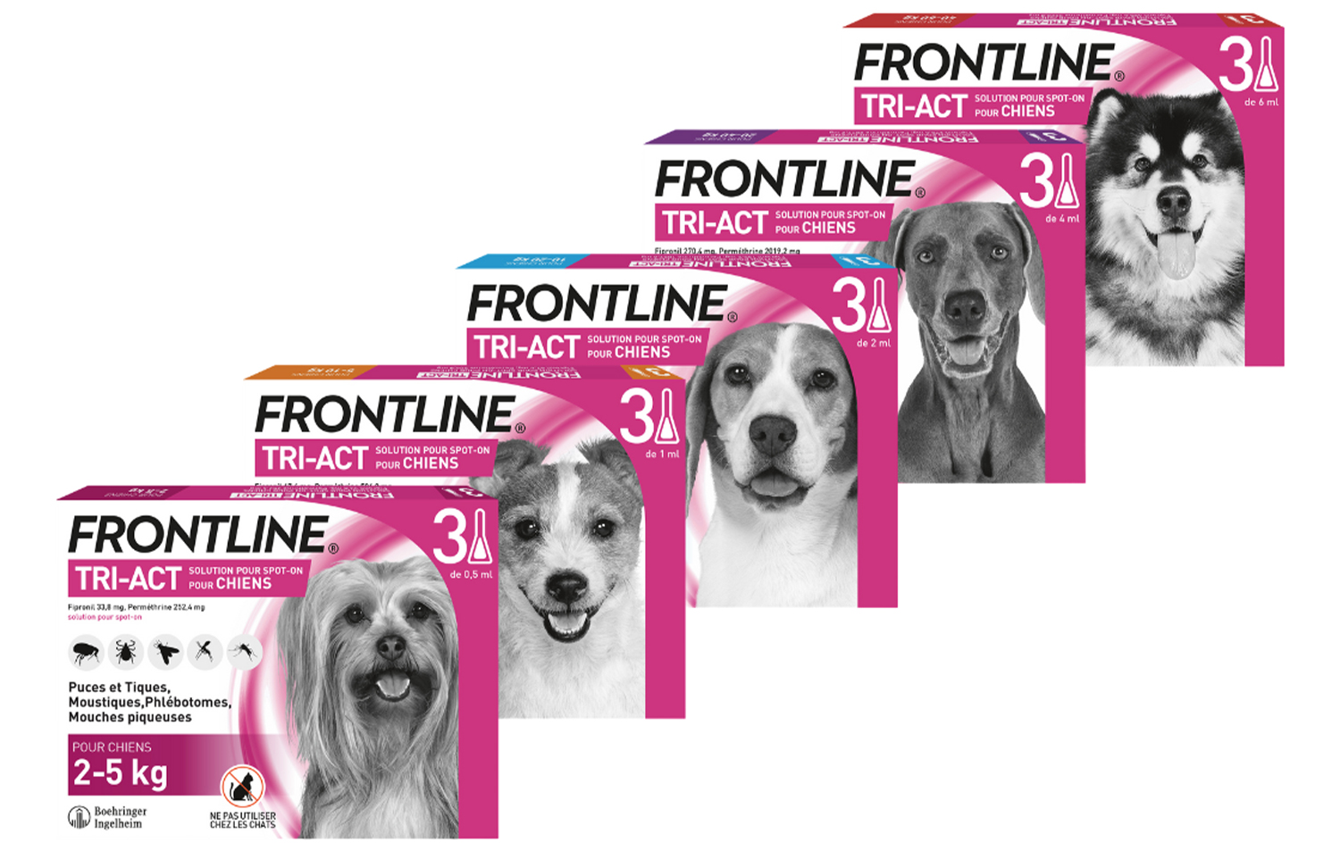 gamme Frontline Tri-Act chiens