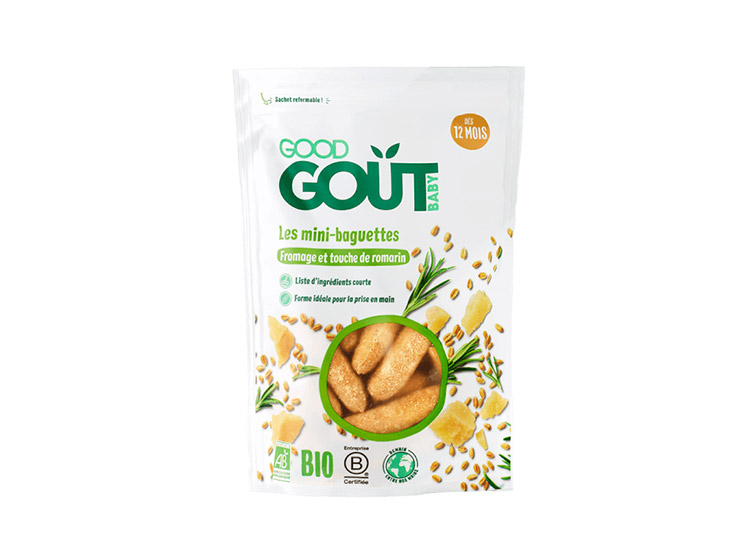 Good Goût Gressin BIO Mini-baguettes au fromage et au romarin - 70 g