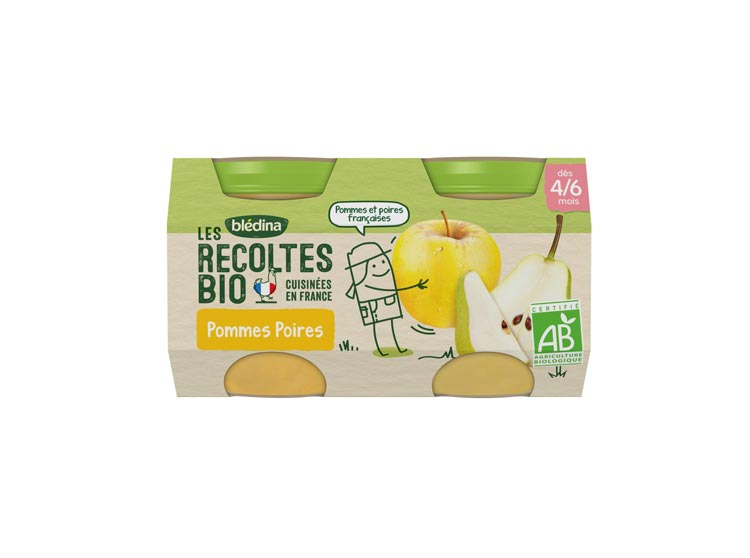 Blédina Les Récoltes Bio Petit Pot  Pommes Poires - 2x130g
