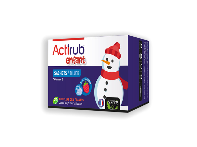 Santé verte Actirub enfant Sachets framboise - 20 sachets