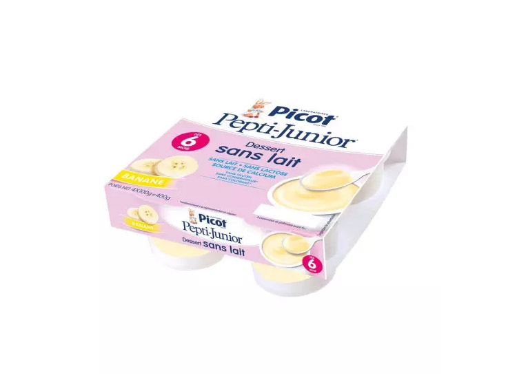 Pepti Junior Dessert Sans Lait Parfum Banane - 4x100g