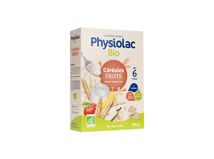 Physiolac Céréales Fruits BIO 6 mois - 200g