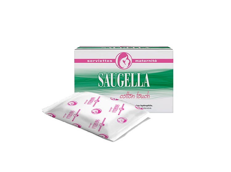 Saugella Cotton Touch Serviettes maternité - 10 serviettes