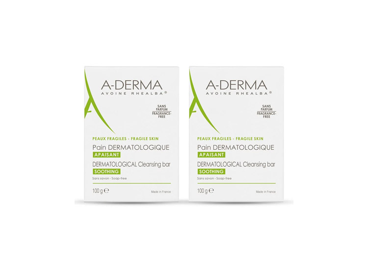 A-Derma Pain dermatologique Apaisant - 2x100g
