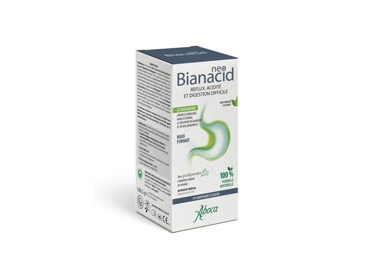 Neobianacid Acidité et Reflux Gastriques Goût Citron - 70 comprimés