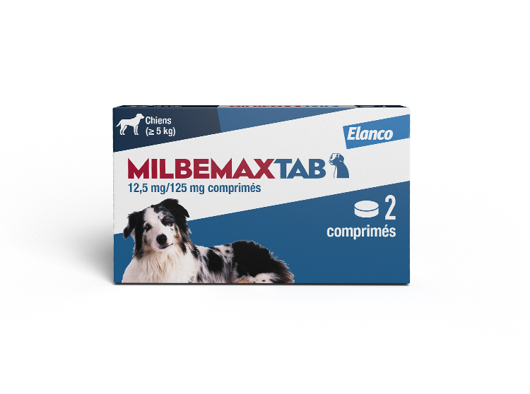MilbemaxTab Chiens de 5kg et plus - 2 comprimés