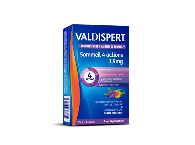 Valdispert Sommeil 4 actions 1.9mg - 30 capsules