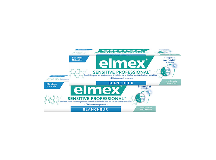 Elmex Dentifrice Sensitive professional blancheur - 2x75ml