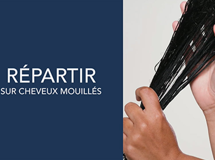 Etape 3 : Repartir sur cheveux mouillés