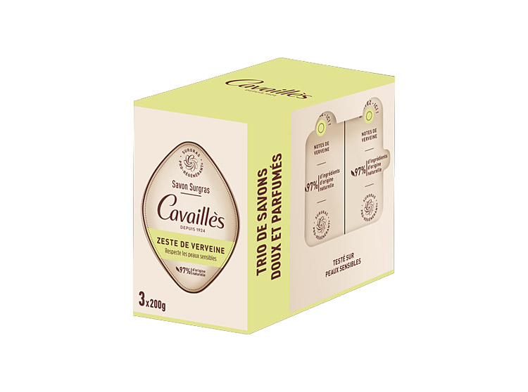 Pain de Savon Surgras Zeste de Verveine - 3x200g