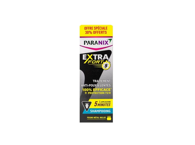 Paranix Extra Fort Shampoing Anti-poux et lentes - 300ml +33% offert