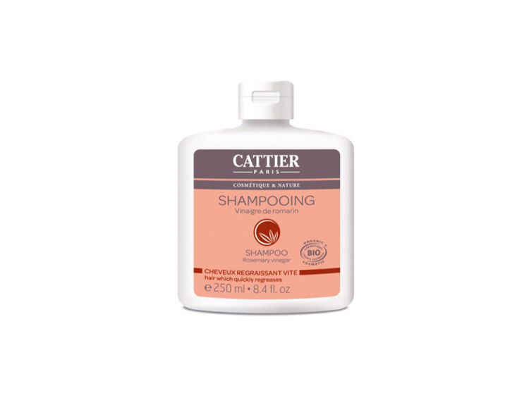 Cattier shampooing cheveux regraissant vite vinaigre de romarin BIO - 250ml