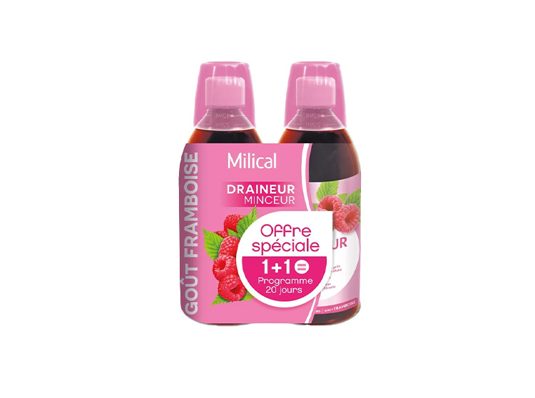 Draineur Minceur Goût Framboise - 2x500ml