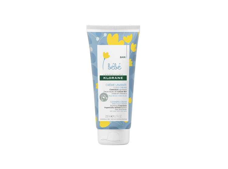 Klorane Bébé Crème lavante Cold Cream au Calendula - 200ml