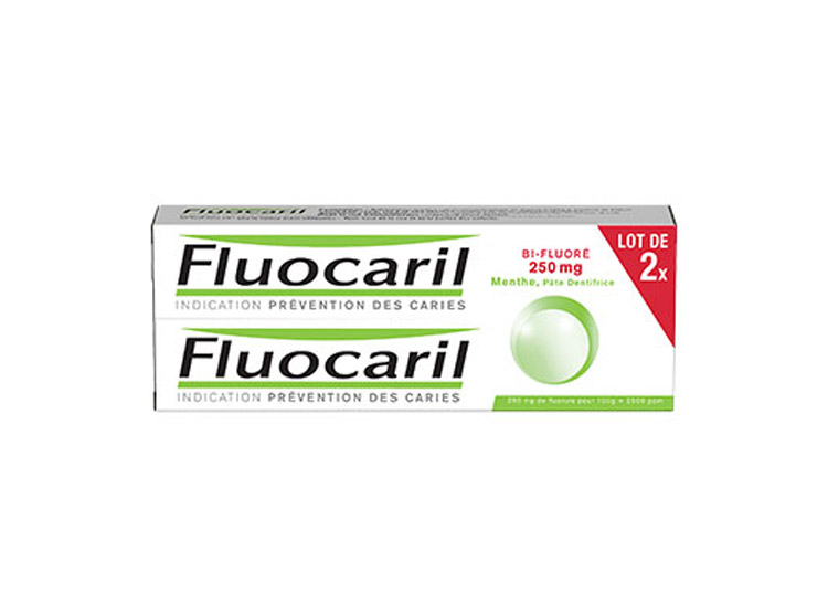 Fluocaril Dentifrice Bi-fluoré Menthe 250mg - 2x75ml