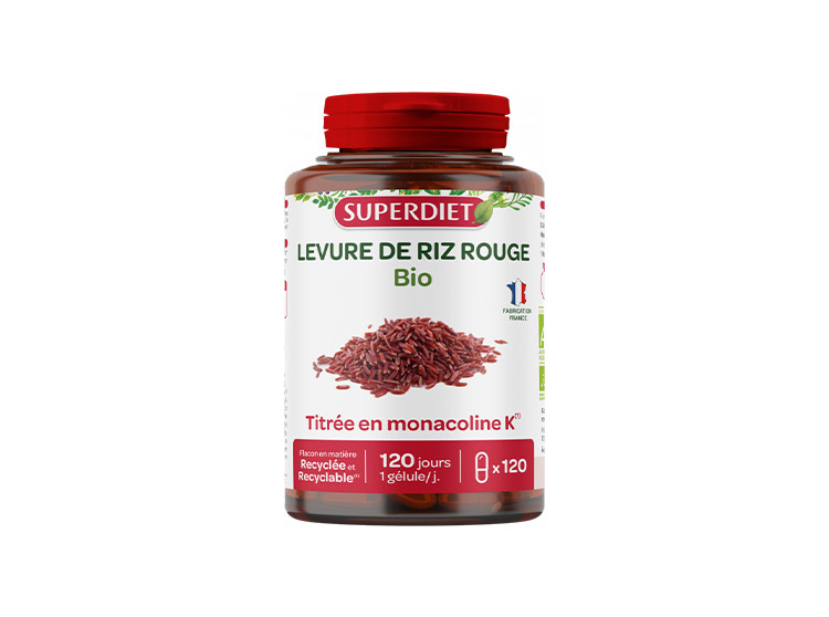 Superdiet Levure de Riz Rouge BIO - 120 gélules