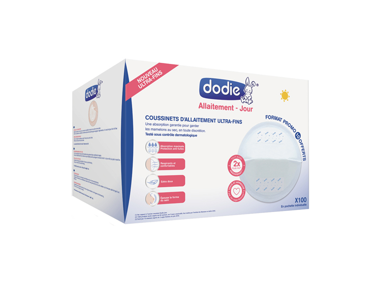 Dodie Coussinets d'allaitement ultra-fins Jour - x100