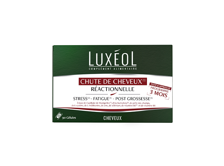 Luxeol Chute de cheveux réactionnelle - 90 gélules